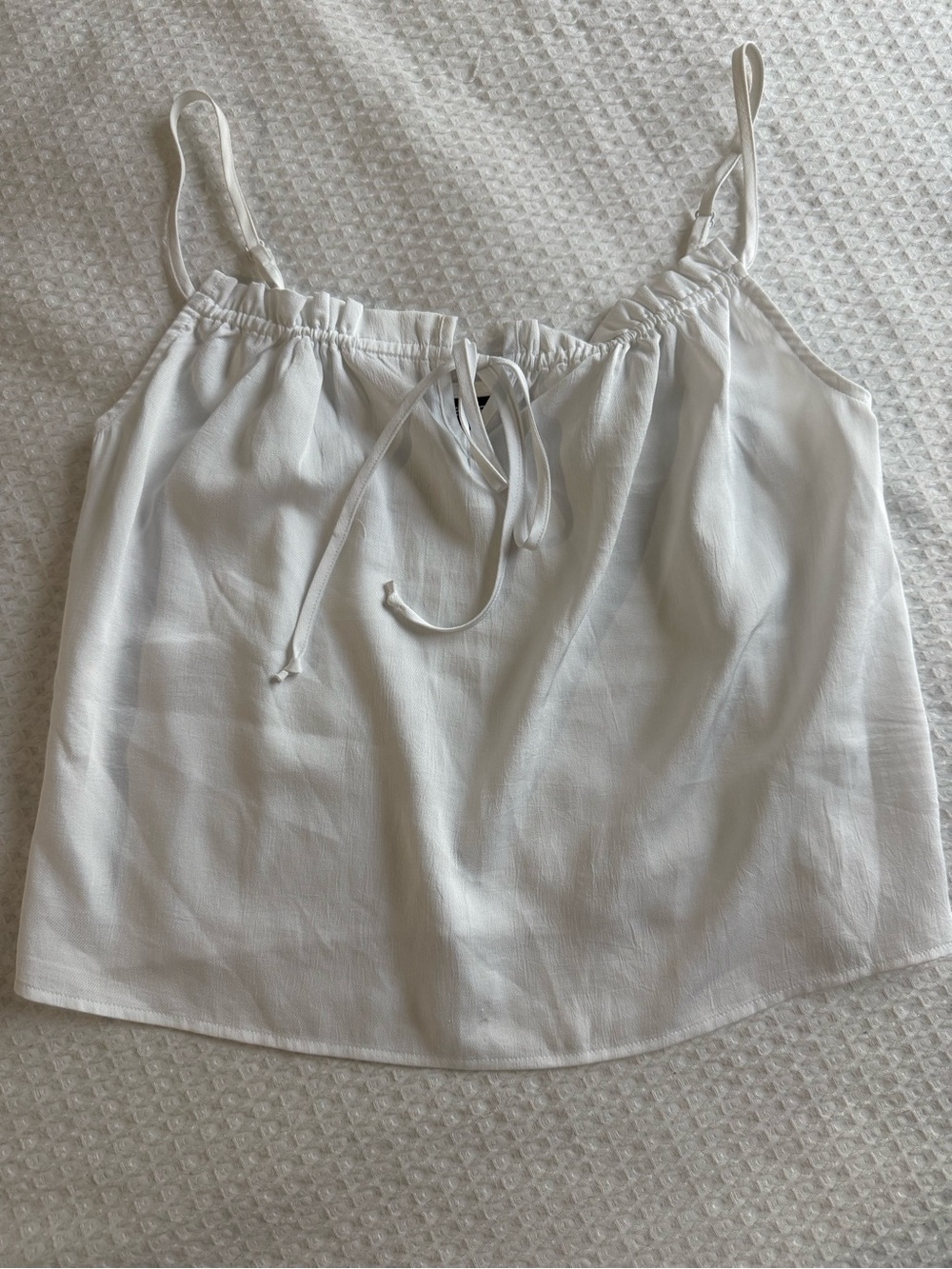Express White Tie-Front Spaghetti Strap Camisole